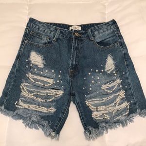 Denim Bermuda shorts
